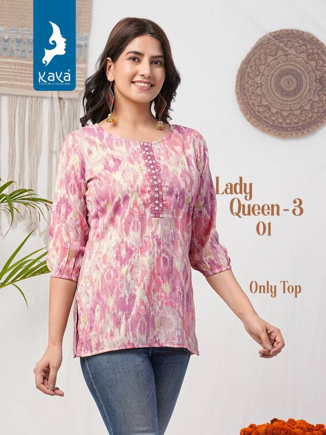 Lady Queen 3 By Kaya Summer Special Printed Ladies Short Top Wholesalers In Delhi
